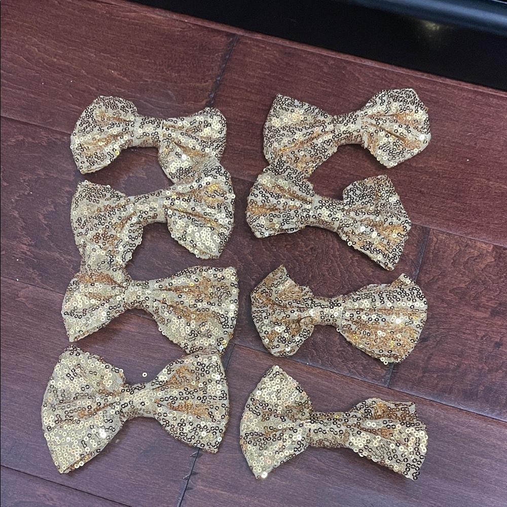 Gold Clip On Bow